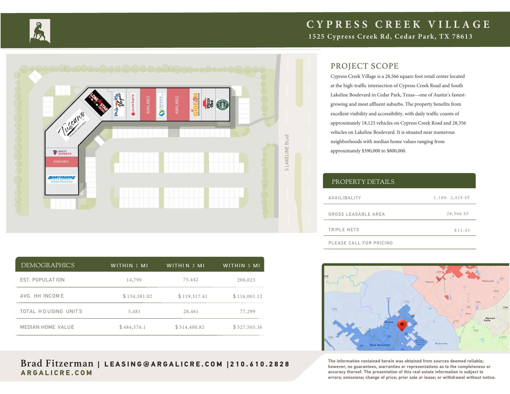 Leasing flyer — neighborhood retail center — page 3