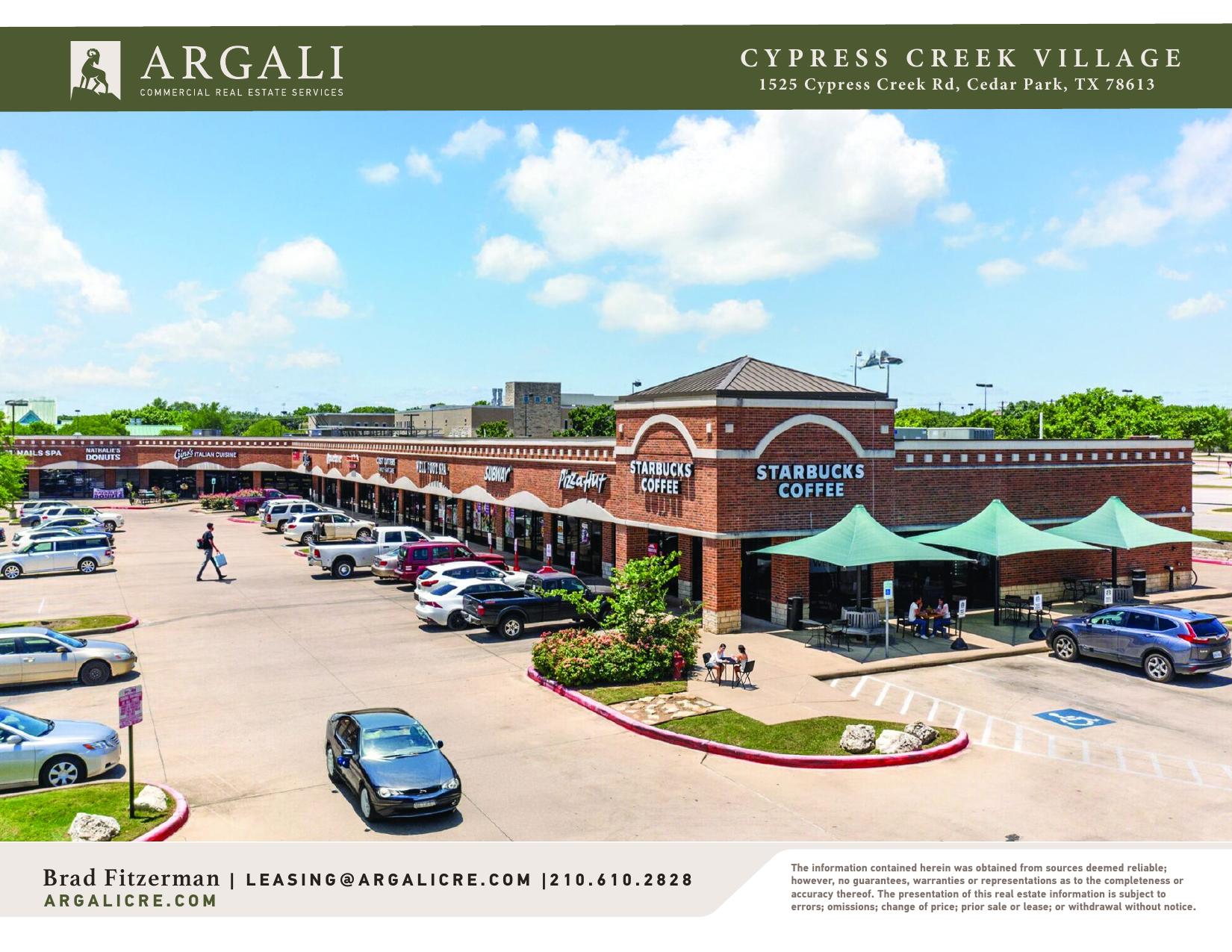 Leasing flyer — neighborhood retail center — page 1