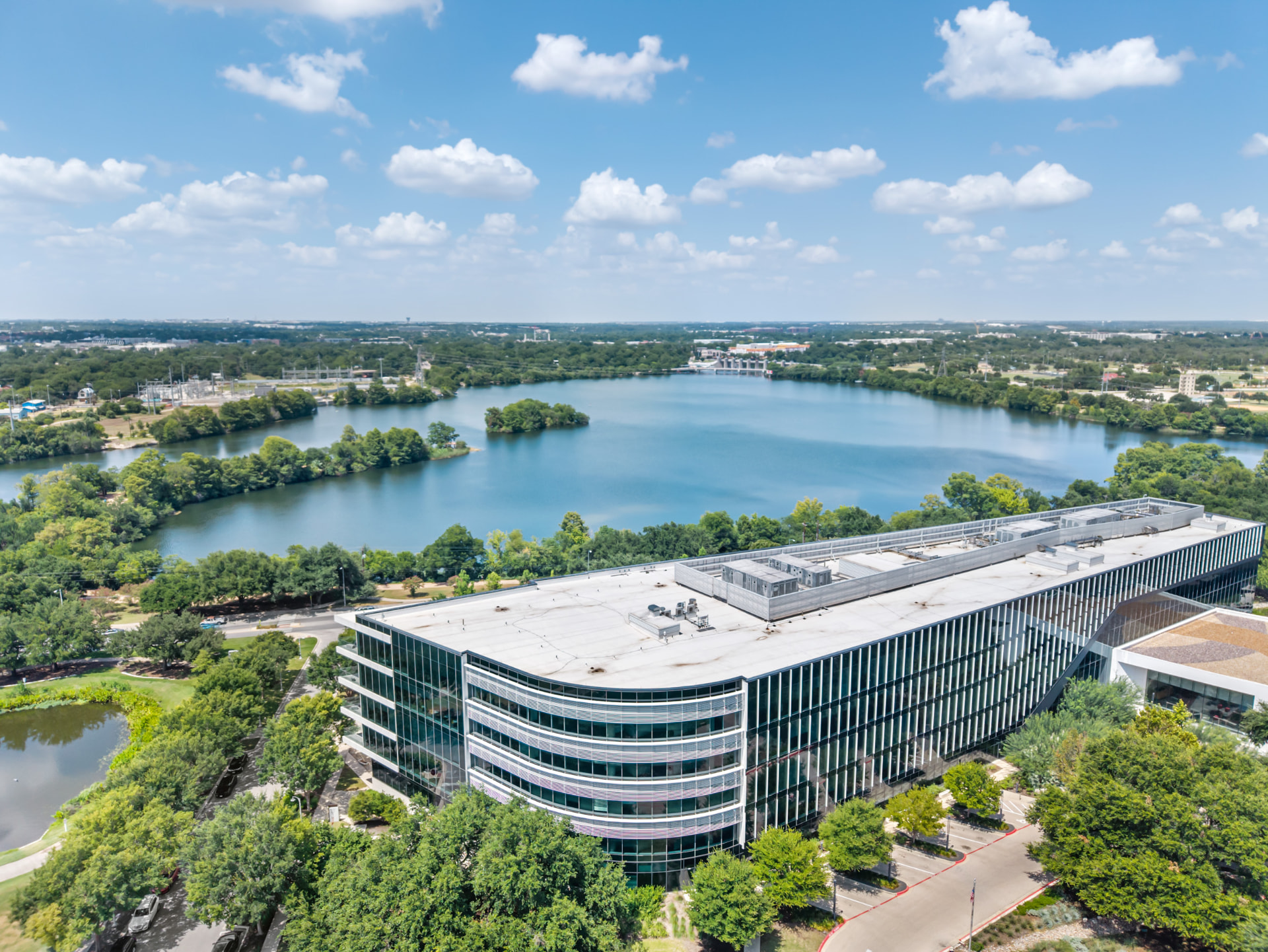 Oracle — waterfront technology campus — outdoor marketing photography